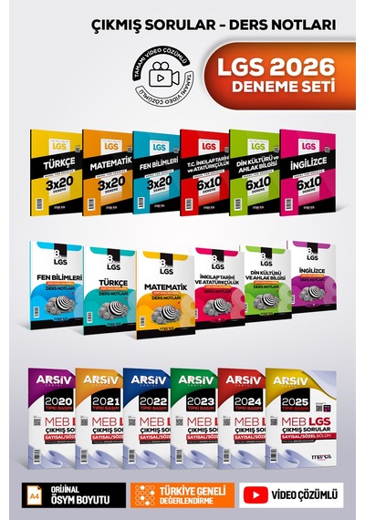 Lgs 2027 Özet Konu Anlatımlı Ders Notları Tüm Dersler Deneme Seti Lgs Son 6 Yıl Çıkmış Sorular