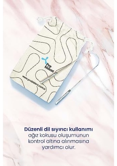 Dil Temizleme Aparatı/dil Sıyırıcı Kese + Stand Hediyeli Full 304 Surgical Stainless Steel 24514497