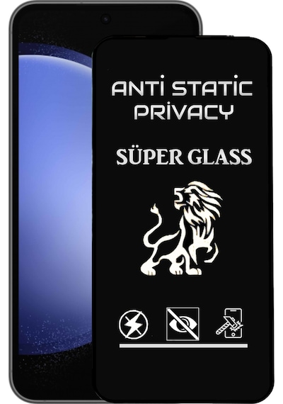 Samsung Galaxy Uyumlu S23 Fe Tam Kaplayan Anti Statik Hayalet Süper Cam Ekran Koruyucu