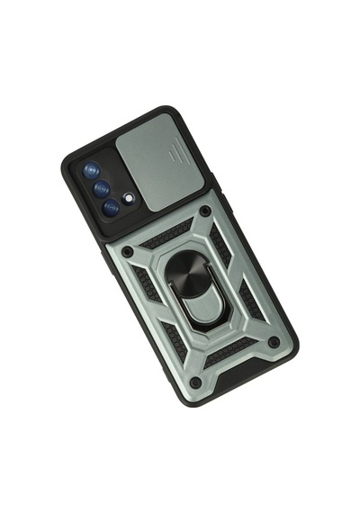 Oppo A74 4g Kılıf Pars Lens Yüzüklü Silikon Yeşil