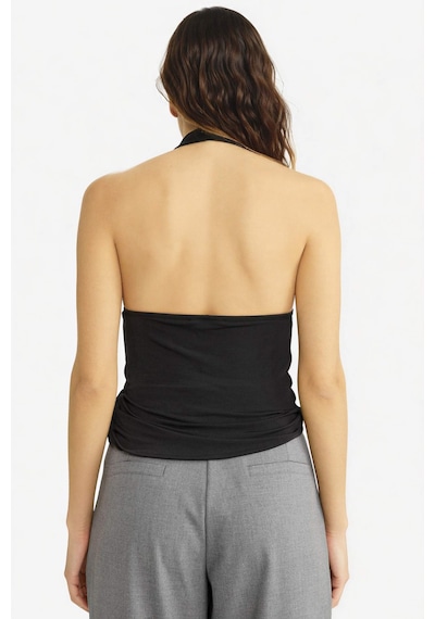 Defacto Regular Fit Halter Yaka Toka Detaylı Bluz G0468ax25aubk81 Siyah