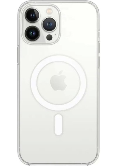 Apple İphone 13 Pro Max Kılıf Magneticsafe Şeffaf Silikon - Şeffaf