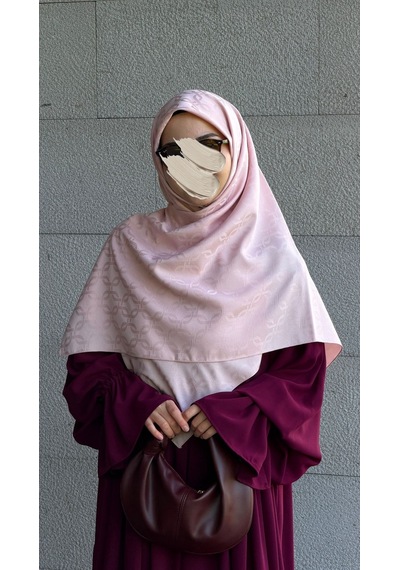 Qalortex Scarf Premium Jakarlı Mira B.boy Eşarp -şeker Pembe Şeker Pembe