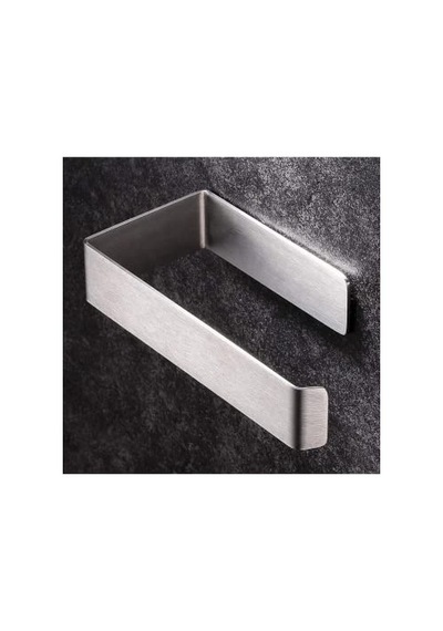 Paslanmaz Çelik Yapışkanlı Tuvalet Kağıtlığı Model Stuttgart Askılığın Eşi 16.5 x 12.2 x 11.2 CM