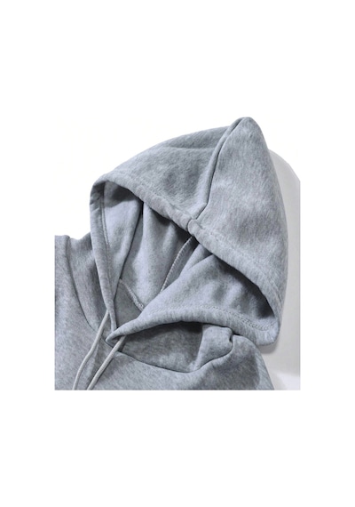 Tarzsokak Boston Renkli Baskılı Oversize Kapüşonlu Sweatshirt Gri