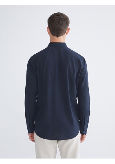 Lcwaıkıkı Classic Lacivert Regular Fit Uzun Kollu Erkek Gömlek