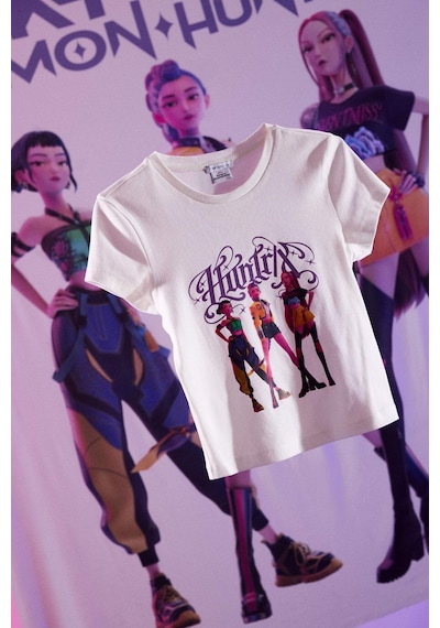 Defacto Kpop - Demon Hunters Fıtted Ribana Tişört H0766AX26SM