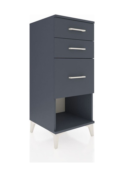Hyperion Komodin 3 Çekmeceli 44x44x106 Antrasit-antrasit Antrasit