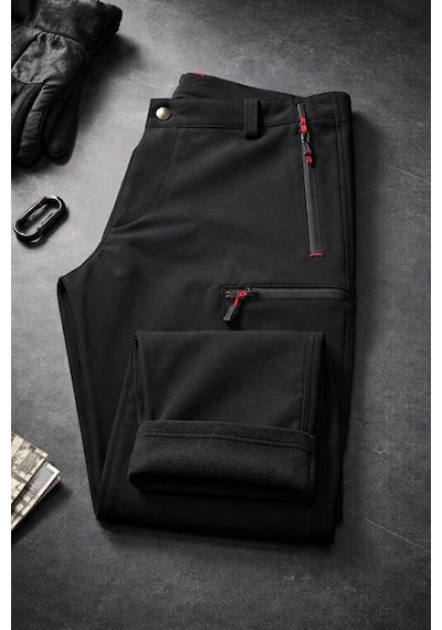 Vatan Tekstil İçi Polarlı Kışlık Softshell Rüzgar Geçirmez Su İtici Kumaş Erkek Motorcu Pantolonu