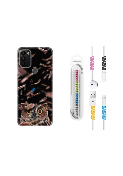 General Mobile Gm21 Plus Kılıf Kablo Koruyuculu Green Prizma 1347