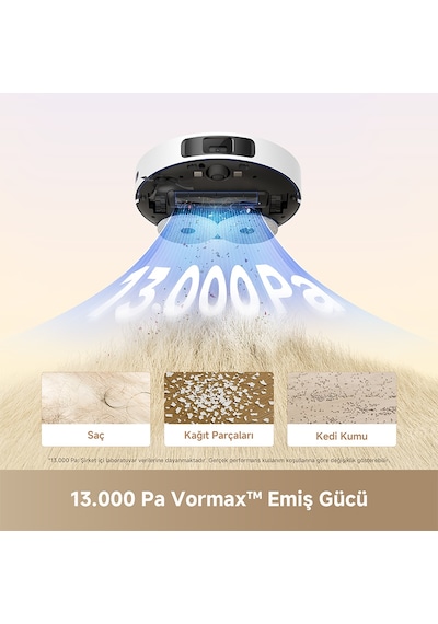 Dreame L40 Plus 13.000Pa Emiş Gücü Robot Süpürge Beyaz