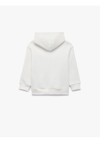 Koton Uzun Kollu Baskılı Şardonlu Oversize Kapşonlu Sweatshirt Ekru 7wkb10169tk Koton Uzun Kollu Baskılı Şardonlu Oversize Kapşonlu Sweatshirt Ekru 7wkb10169tk