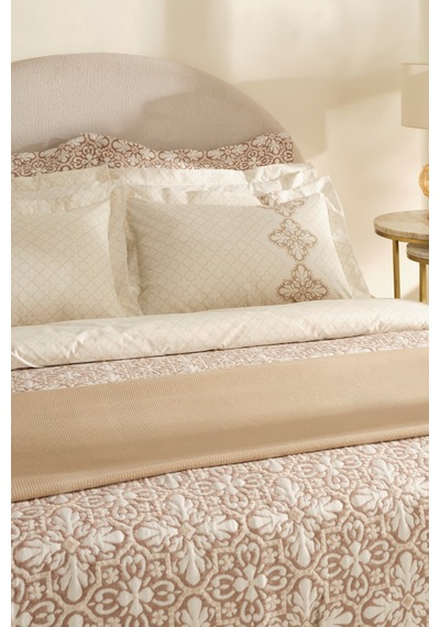 Karaca Home Luvina 8 Parça Çift Kişilik Summer Set Bej Bej