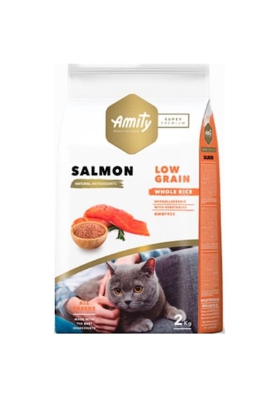 Amity Süper Premium Düşük Tahıllı Somonlu Kedi Maması 2 KG