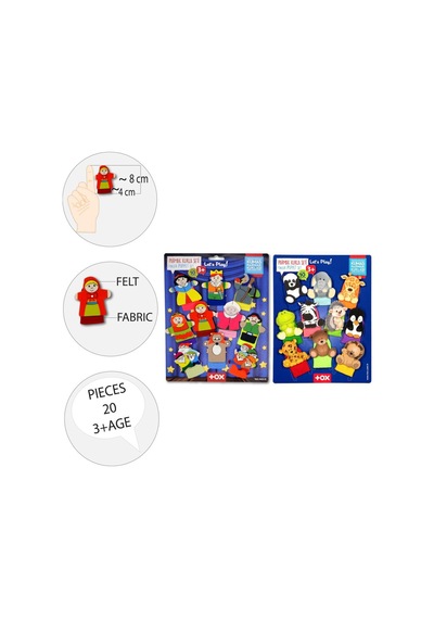 2 Set - 20 Parça Tox Masal Kahramanları Ve Vahşi Hayvanlar Parmak Kukla