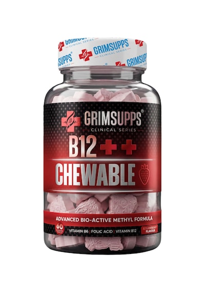 Grimsupps B6+b12 Folic Acid 60 Strawberry Chewable Tablet