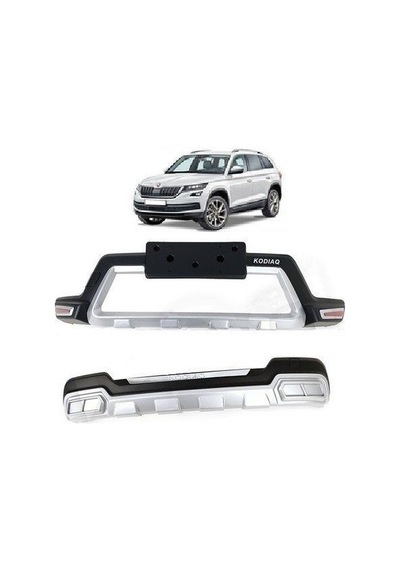 Skoda Kodiaq Uyumlu 2017- Ön Arka Tampon Koruyucu Koruma Difüzör