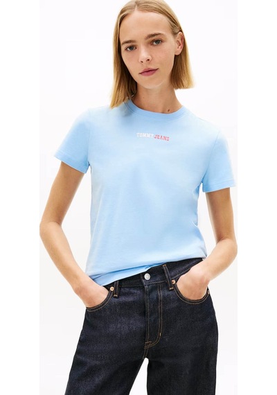 Tommy Jeans Kadın Tişört Dw0dw22277 Mavi