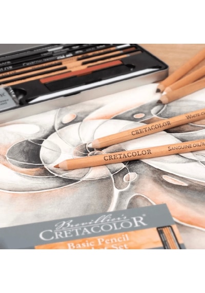 Cretacolor Basic Drawing Set Temel Çizim Kalemleri 6lı Metal Kutu 40006