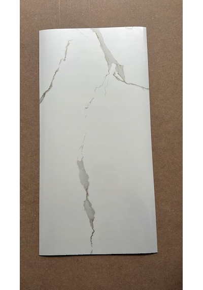 Tx-008 Shiny 10m2 55 Adet 30x60cm Yapışkanlı Mermer Desenli Karavan Banyo Wc Duvar Kaplama Paneli Beyaz