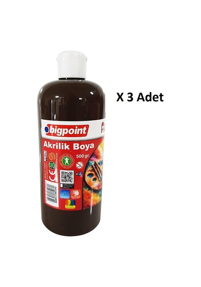 Bigpoint Akrilik Boya 500 Gram Kahverengi X 3 Adet Diğer