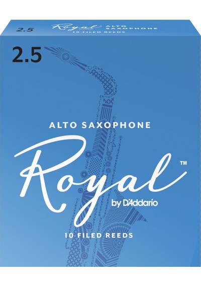 D'addario Rjb1025 Royal Alto Saksafon Kamışı No: 2.5 Orta Seviye/eğitim - 10'lu Paket Fransız Kesim Filed , Esnek Ton Ve Dengeli Performans