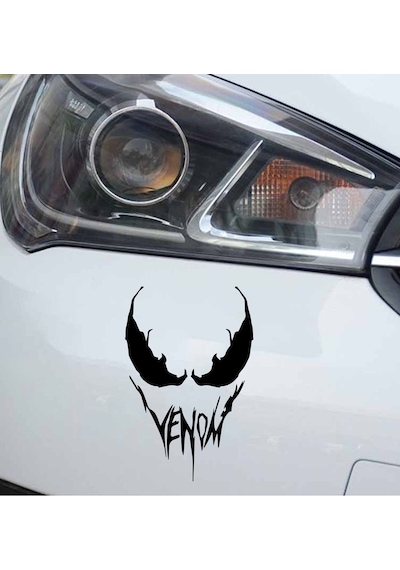 Venom Face Araba, Motorsiklet, Kask, Laptop,cam Sticker 16x12 Cm