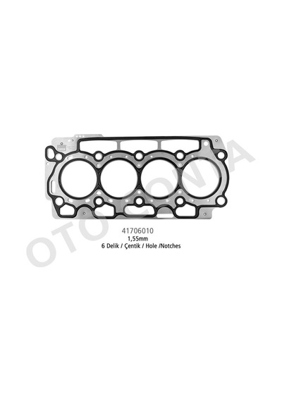 OTO CONTA 41706010 SİLİNDİR KAPAK CONTASI ÇELIK MLS 1.55MM 6 DELI