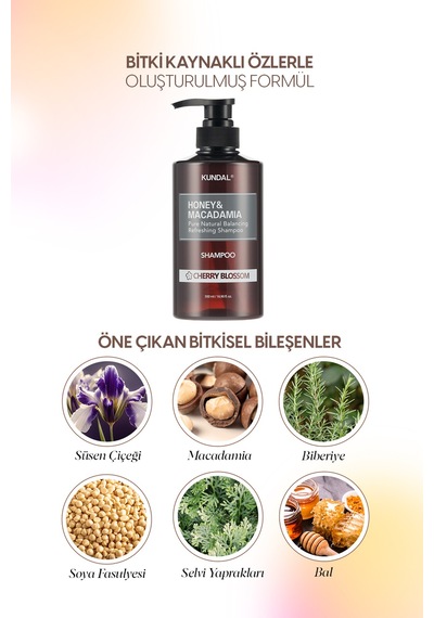 Kundal Honey & Macadamia Cherry Blossom Nature Şampuan 500 ML