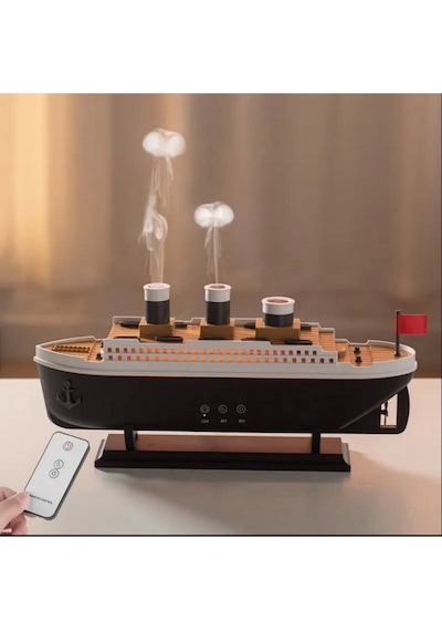 Titanic Gemi Hava Nemlendirici Fonksiyonlu Buhar Makinesi Kumandalı