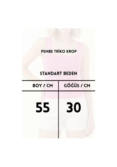 Rovebella Vera Kare Yaka Fitilli Pembe Crop