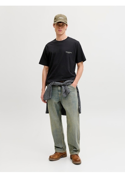Jack & Jones Montauk Allover Print Erkek Siyah Tişört 12292148-b