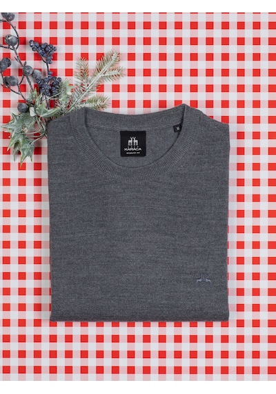Karaca Erkek Regular Fıt Triko Kazak-gri Melanj 114301504-199-5xl 118875 Gri Melanj