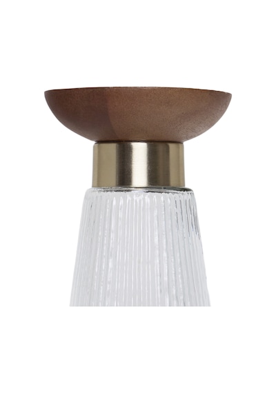Yargıcı Cam Ayaklı Pirinç Detaylı Mango Ağacı Mumluk 12x25 Cm 26ynha1075n St