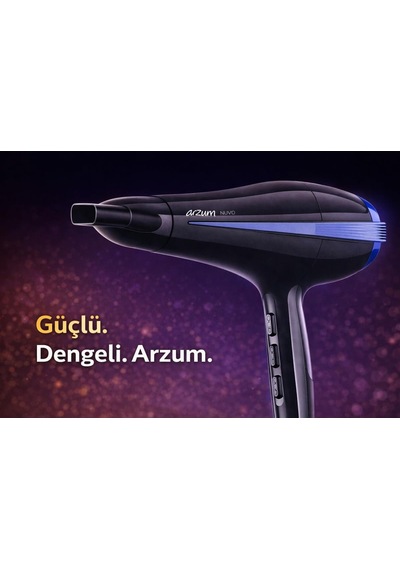 Nuvo Ar5094 Saç Kurutma Makinesi Siyah Siyah
