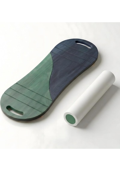 Yeşil/lacivert Denge Tahtası Balance Roller Board Çift Fonksiyonlu Sörf Eğitim Tahtası Kaykay Eğitim Tahtası 73 Çok Renkli