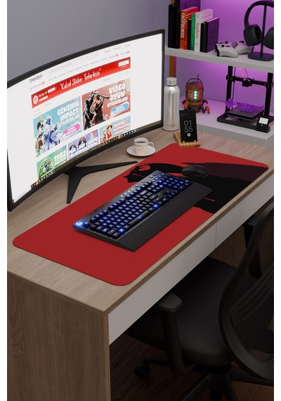 Devilman Crybaby Anime V2 - 90x40 Xxl Gaming Kauçuk Kaymaz Taban Mouse Pad Fare Altlığı