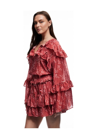 Koton Koton X Melis Ağazat - Desenli Beli Lastikli Bağlamalı Katmanlı Fırfırlı Mini Etek Pembe Desenli 5sak70202ew Pembe Desenli Koton Koton X Melis Ağazat - Desenli Beli Lastikli Bağlamalı Katmanlı Fırfırlı Mini Etek Pembe Desenli 5sak70202ew Pembe Desenli