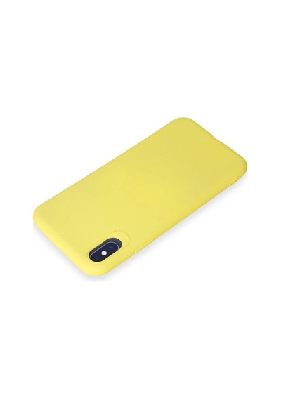Apple iPhone Uyumlu-  X Kılıf First Silikon - Sarı Çok Renkli