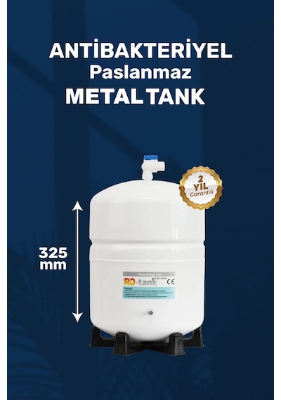 Sulook Su Arıtma Deposu,su Arıtma Tankı 2.8 Galon 10 Litre Metal Tank