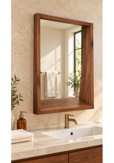Makyaj, Banyo Ayna 37x9x53 Kahverengi