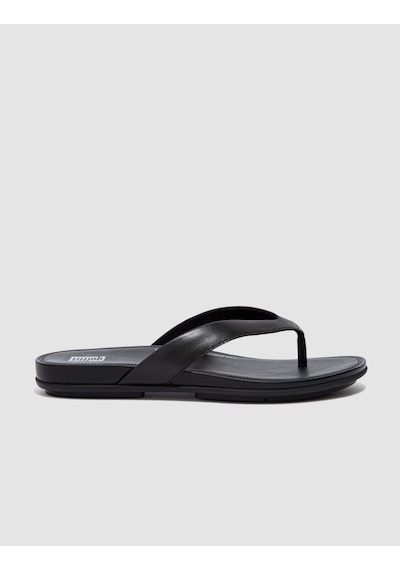 Fitflop Gracıe Leather Eo8 Siyah Kadın Parmak Arası Terlik Siyah