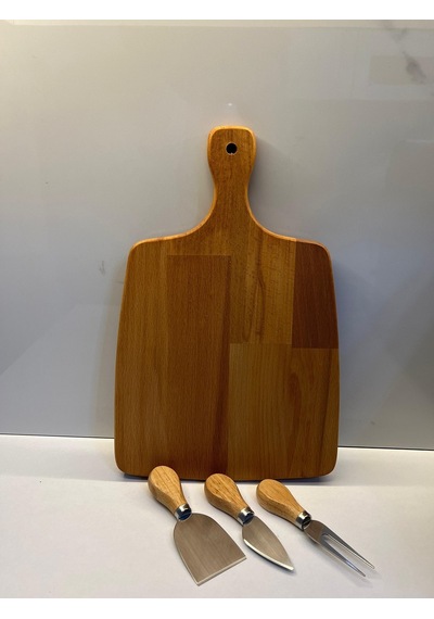 Hbs Art Design Ahşap Kayın Ağacı Peynir Sunum Tahtası Açık Renk