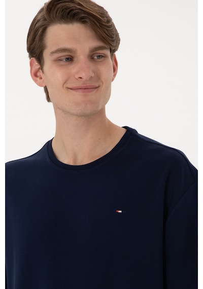 U.S. Polo Assn. Erkek Comfort Fit Bisiklet Yaka Lacivert Tişört 50307322-VR033