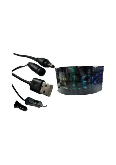 Bluetooth Lu Telefon Kontrollü 32x64 Flexible Matrix Led Ekran 5-12v 360 200 Mm Renkli