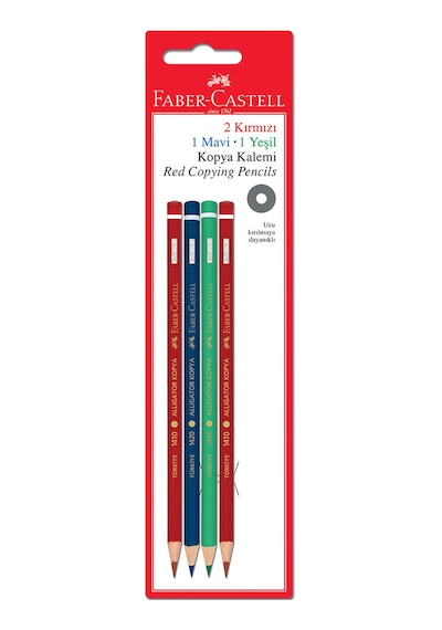 3 Adet Faber Castell 4'lü Karışık Kopya Kalemi 2 Kırmızı + 1 Mavi + 1 Yeşil