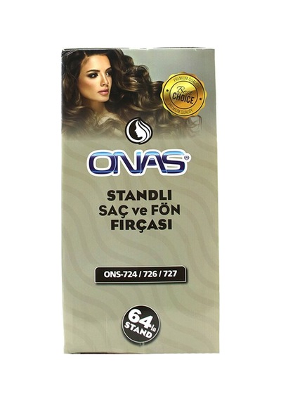 Onas Ons-724-726-727 Fön Ve Saç Fırçası Tarak Oval Mix Metal Standlı Fön Düz - 64'li Paket Diğer