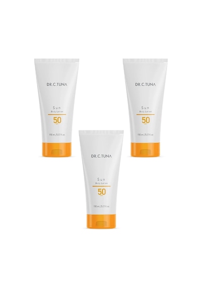 Yeni Seri Dr.c.tuna Sun Serisi Vücut Losyonu 50 Spf 150 Ml 3 Adet