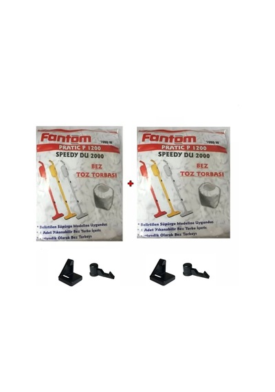 Fantom Pratik P1200 Süpürge Bez Torba + Tırnak Set