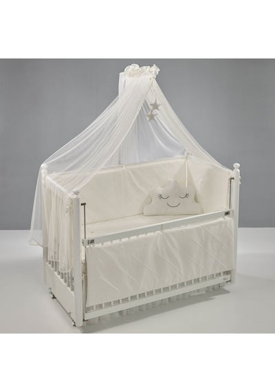 Meltem Kids Mondo Sallanır Ahşap Anne Yanı Beşik 60x120 cm (beyaz-motto ekru) Ekru Meltem Kids Mondo Sallanır Ahşap Anne Yanı Beşik 60x120 cm (beyaz-motto ekru) Ekru